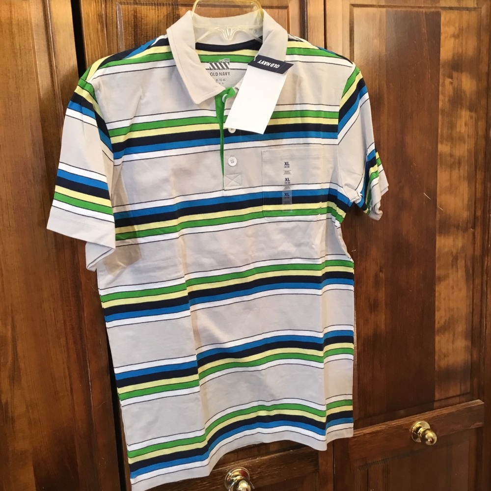 Old Navy collared shirt, size XL (14-16), NWT, cotton,